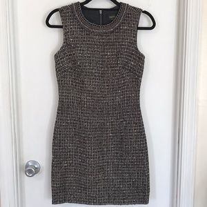 Black & White Tweed Mini Dress